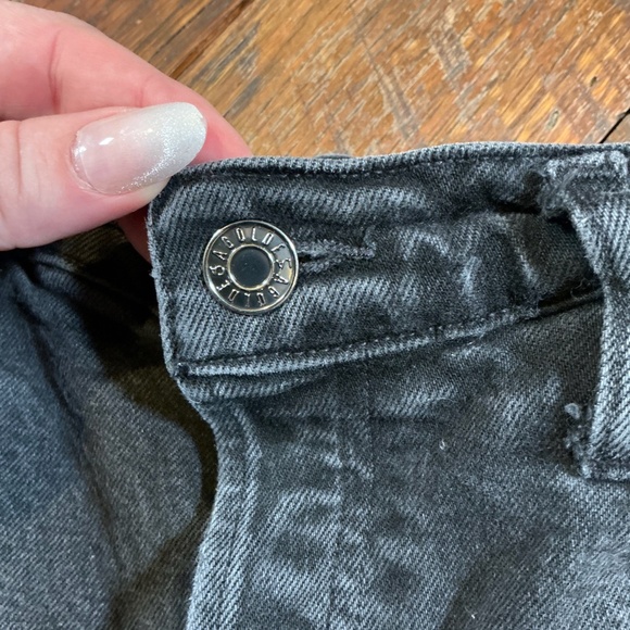 AGOLDE Riley High Rise Straight Crop Jeans in Panoramic Black Wash Women’s Sz 28 - Picture 9 of 13